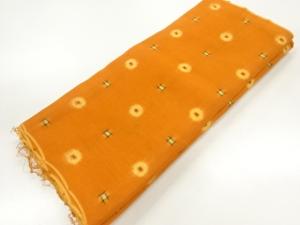 アンティーク　花模様織出し着物洗い張り